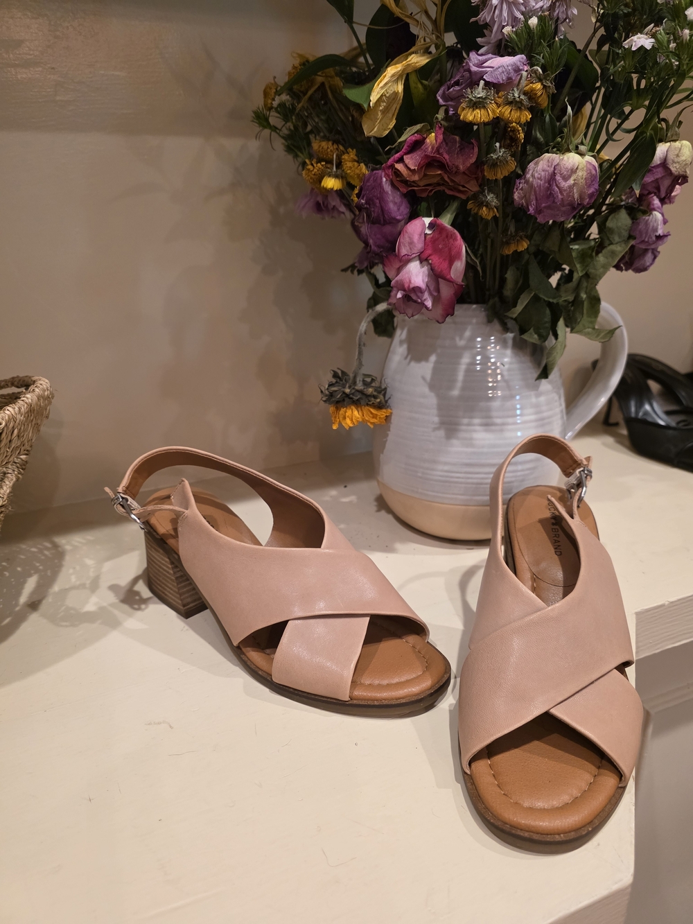Women’s Blush Slingback Block Heel Sandals Lucky Brand